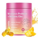 Her Juicy Feminine Probiotic Gummies for Women, Women Probiotic Slippery Elm Gummies, Tropical Pineapple Flavor, Supports pH Balance, Vegan, Gluten Free| 60 Count