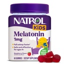 Natrol Kids Melatonin Gummies 1mg, Children's Melatonin for Restful Sleep, 60 Raspberry-Flavored Sleep Gummies, 60 Day Supply