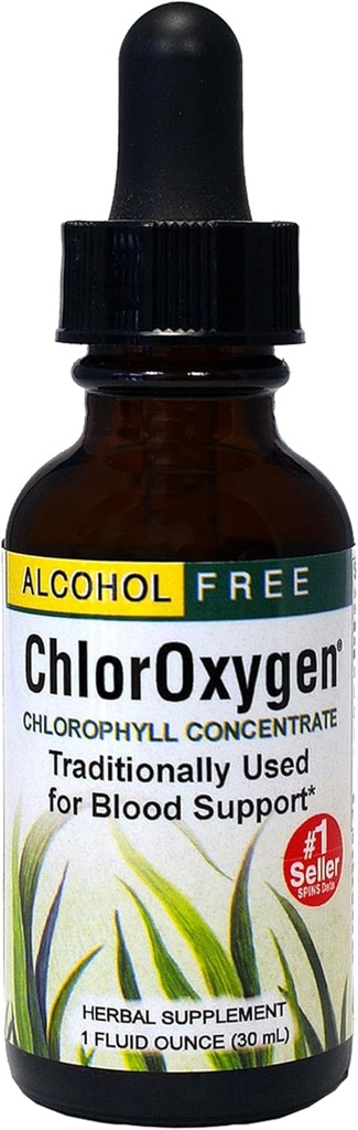 Βότανα Etc. ChlorOxygen Chlorophyl Πυκνό - Υψηλής-Συγκεντρωμένης Ενεργειακής Υποστήριξης - Βοηθήματα Υγιεινή Κυκλοφορία Αίματος - Φυσική υποστήριξη ζωτικότητας - Χωρίς αλκοόλ - 1 fl oz (Σχετικά με 66 υπηρεσίες)