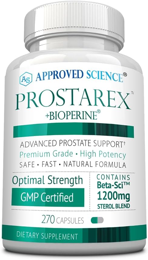 Onaylanmış Bilim Prostarex - Prostate Supplement - Saw Palmetto, 1200 mg Beta-Sitosterol, Bioperine - 270 Capsules - 3 Ay Supplyine