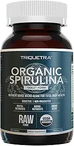 Organik Spirulina Tabletleri (360 Tabletler) - Parry® Spirulina ile yapılır, Dünyadaki En İyi Spirulina, En Yüksek Nutrient Irradiated, 3 Organik Sertifikalar (90 Hizmet)