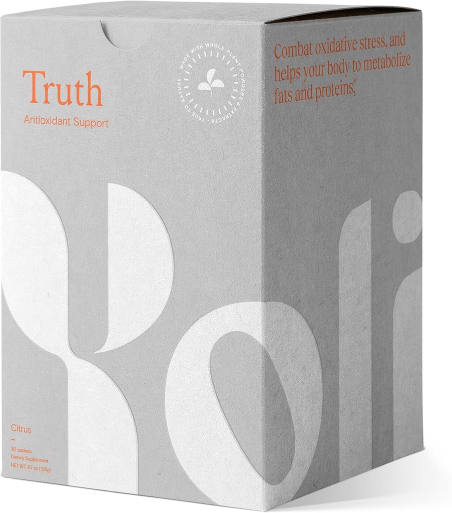 Yoli® Truth Antioksi ve Immune Support Supplement with Vitamin C, Botanicals, Superfurs ve Minerals - Citrus, 30 Packets