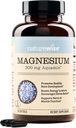 NatureWise High Abase Marine Magnezyum Marine Supplement 300 mg - Doğal olarak deniz suyundan Magnezyum - Non-GMO, ABD üretildi - 90 Softgels[1-Month Supply]