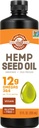 Manitoba Harvest Hemp Seed Oil, Cold Pressed, Premium Quality, 12g of Omegas 3 & 6 Per Service, Hydrate & Nourish Skin, Non-GMO, Vegan, Gluten Free, pişirme için harika, salatalar, 12 Fl Oz