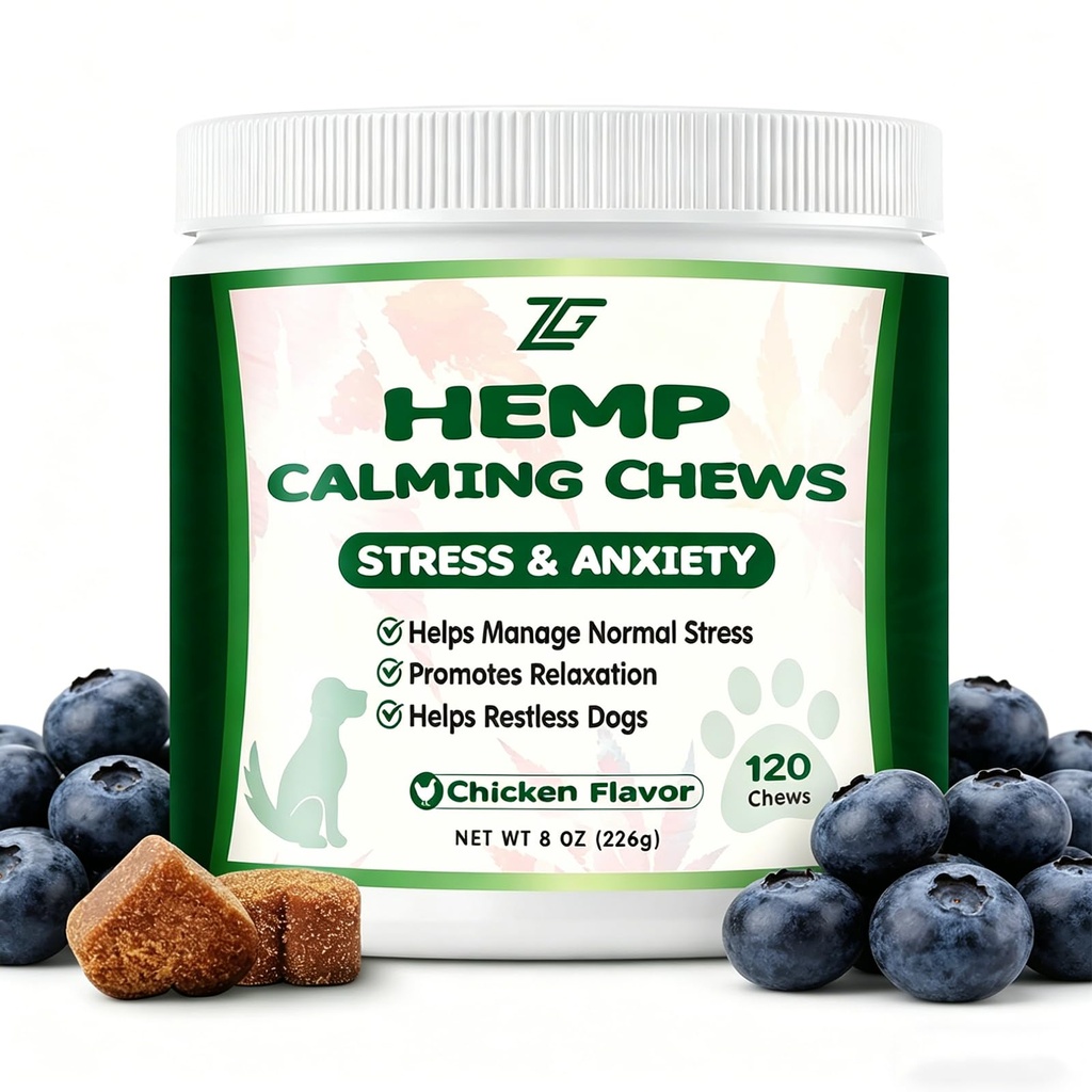 Calming Chews for Dogs - Dog Supplements 120 Soft Chews