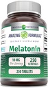 Amazing Formulas Melatonin Supplement | 10 Mg Per Serving | 250 Tablets | Non GMO | Gluten Free | Made in USA