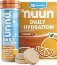 Nuun Ανοσία Ηλεκτρολυτικά Δισκία με Βιταμίνη D, C, E, & A, Ginger, Elderberry, Μαγνήσιο & 4 Άλλα Απαραίτητα Ηλεκτρόλυτα, Vegan, Πορτοκαλί Εσπεριδοειδή, 8 Συσκευασία (80 Μερίδες Σύνολο)