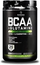 SASCHA FITNESS BCAA 4:1 + Glutamine,HMB,L-Carnitine,HICA | Güçlü ve Anında Toz Ölmüş Zincirli Kekler (BCAAs) for Pre, Intra and Post-Workout | Doğal Limon Lime Flavor,362.5g