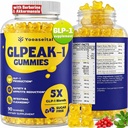 GLP-1, GLP-1 Supplement for Women & Men, Natural GLP 1 Gummies with Berberine, Akkermansia Probiotic, for GLP1 Levels, Metabolism*, lmmune, Energy, Gut & Digestion, No Sugar, 90 Gummies