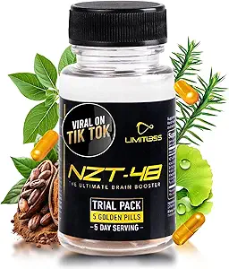 NZT-48 Beyin ATM | Nootropic Brain Supplements for Memory and Focus | Premium Natural Energy Supplement with Caffeine, Phosphatidylserine, Vitamins B6 & B12, Ashwagan | 30 Hizmet