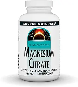 Source Naturals Magnesium Citrate, Supports Bone and Heart Health* 133 mg - 180 Capsules
