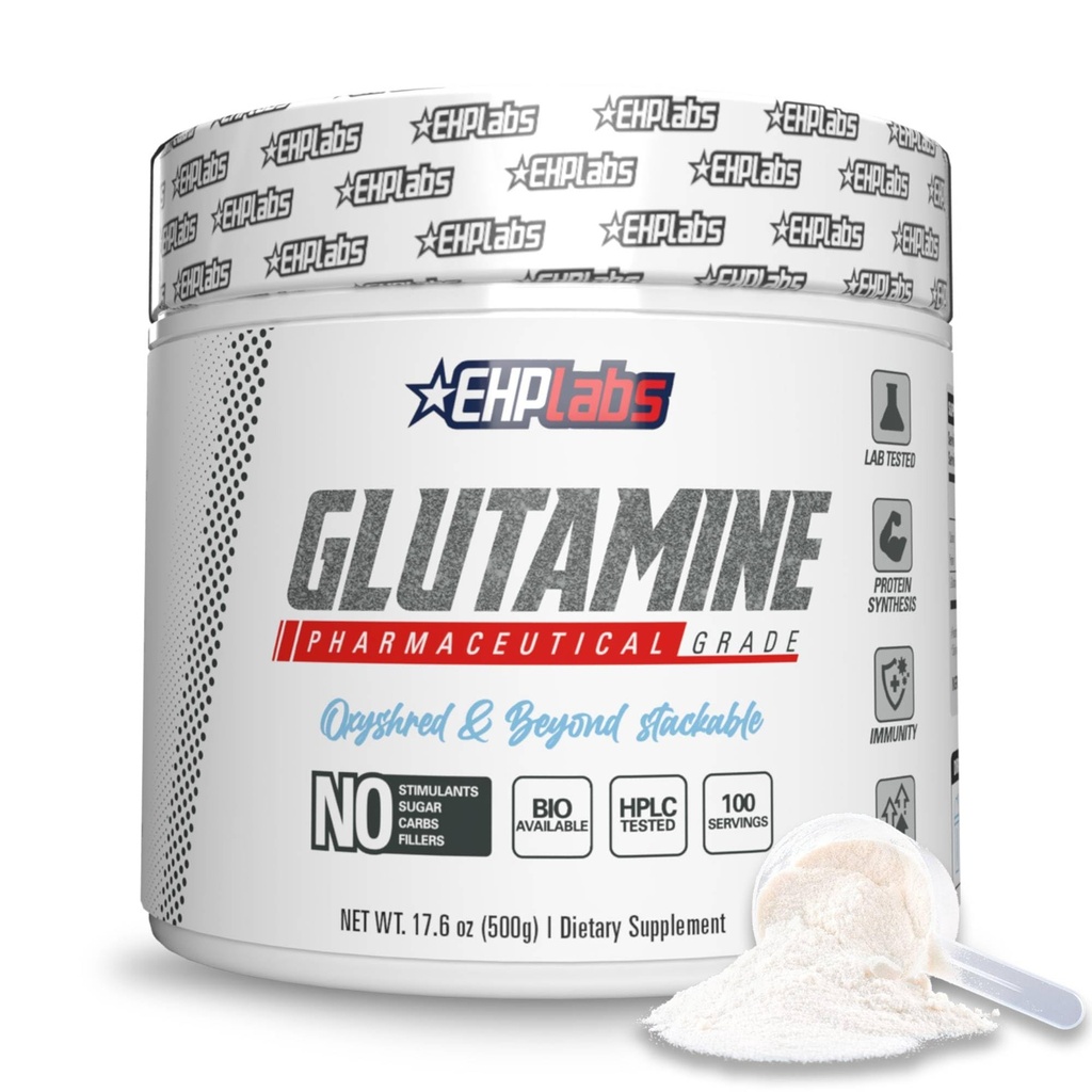 EHP Laboratuvarları L Glutamine Tozlu Asitler - L-Glutamine, Workout Recovery, Immune Health & Gut Health Support (500g) - 100 Hizmet