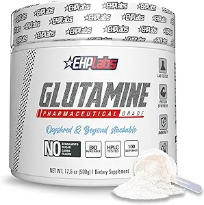 EHP Laboratuvarları L Glutamine Tozlu Asitler - L-Glutamine, Workout Recovery, Immune Health & Gut Health Support (500g) - 100 Hizmet