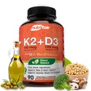NutriFlair Vitaminleri D3 (5000iu/125mcg) + K2 (Mk7) - Bitki bazlı Malzemeler ile Yapılmış Malzemeler Plus BioPerine Black Pepper Ekstraksiyonu, 90 Capsules - Sağlıklı Immune, Kalp ve Sağlık - Sigara içilmeyen