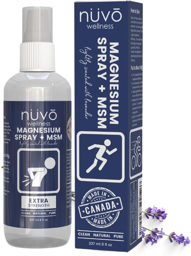 Nuvo Wellness Magnezyum Kombine MSM – Ekstra Kuvvet – Işık Lavender Scent – 12oz