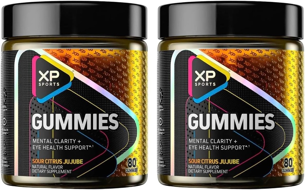 Performans Sporları Gummies – Ruh Clarity & Eye Health Support, Sour Citrus Jujube Flavor, Cognitive Focus & Vision Care Supplement, 80 Gummies (Pack of 2) 160 Total Gummies- 40 Hizmetler