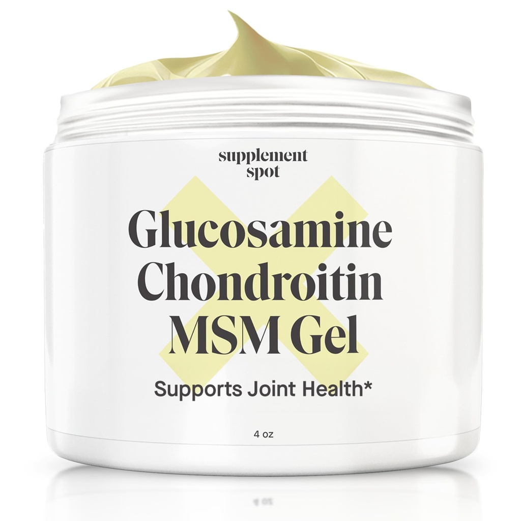 Glucosamine Chondroitin MSM Gel (4 oz) - Glucosamine, Chondroitin, MSM & Bromelain Ortak Sağlık Desteklemek için - Kadınlar ve Erkekler için (90 Day Supply)