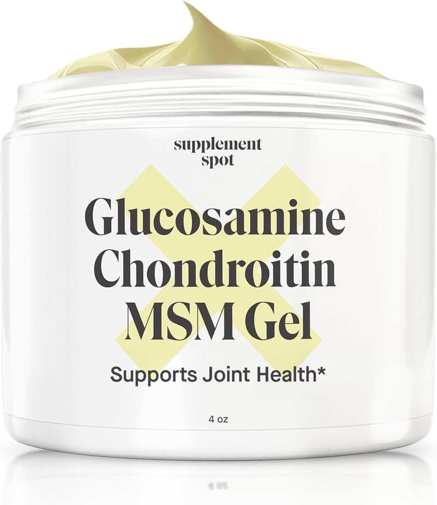 Glucosamine Chondroitin MSM Gel (4 oz) - Glucosamine, Chondroitin, MSM & Bromelain Ortak Sağlık Desteklemek için - Kadınlar ve Erkekler için (90 Day Supply)
