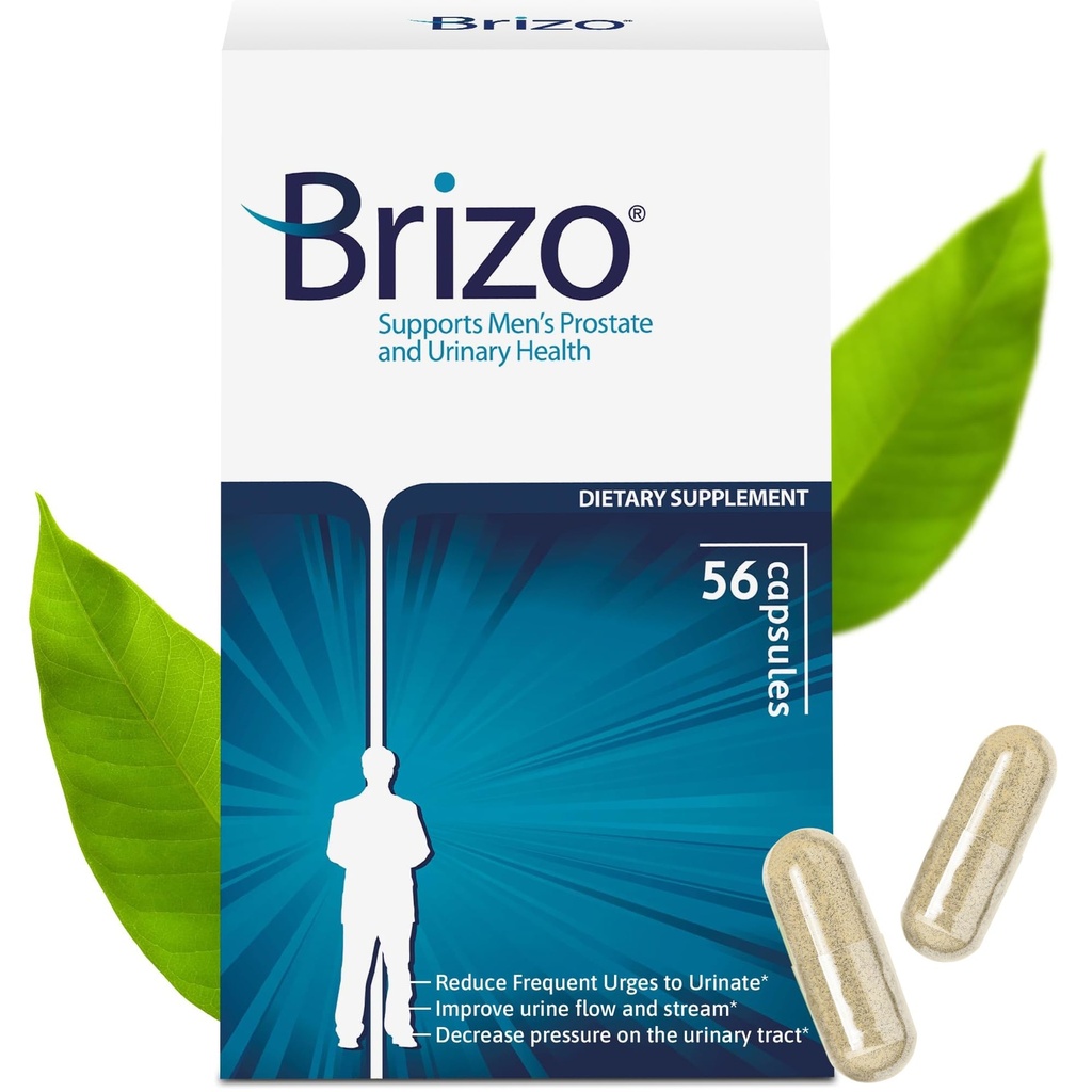 Brizo Prostate Συμπληρώματα Υγείας για τους άνδρες - Φυτικές κάψουλες για τους άνδρες ουρική υγεία - Μείωση της συχνής ούρησης - 1 μήνα προσφοράς