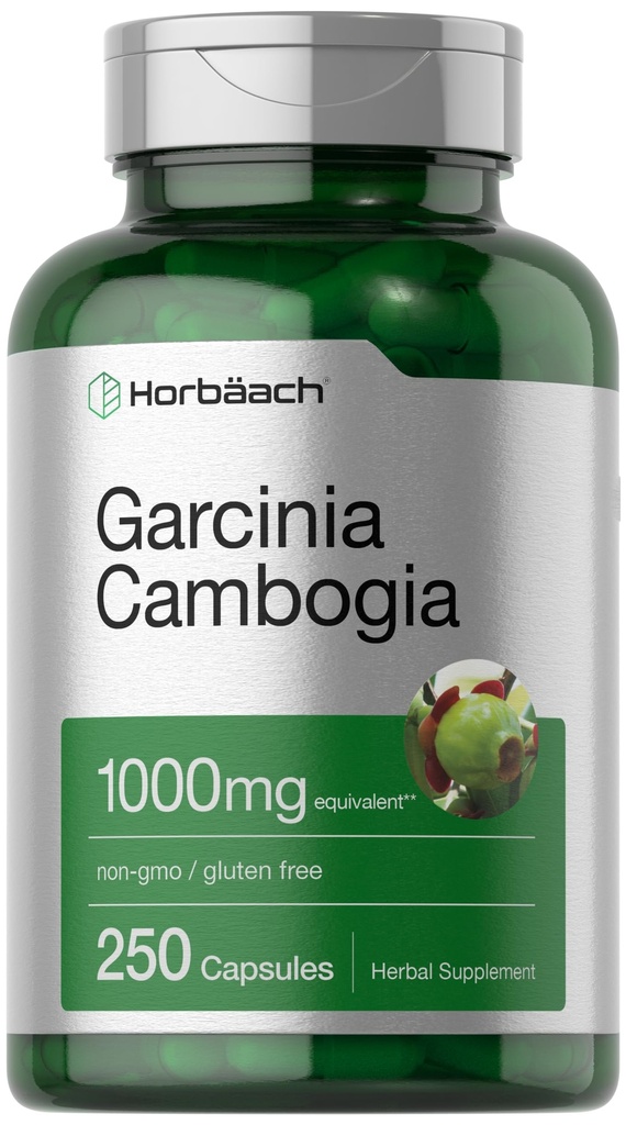 Horbaach Garcinia Cambogia Extract Pills | 1000 mg | 250 Capsules | Herbal Extract Supplement | Non-GMO, Gluten Free