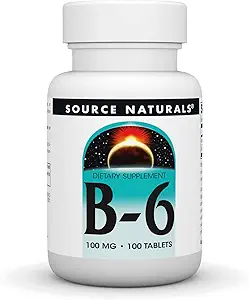 Source Naturals Vitamin B-6 100 mg, Immune System Support, 100 Tablet