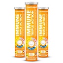 fındık Immune Triple Action Effervescent Tablet-1000 mg C, Vitamin D, çinko I Orange 20's (Pack of 3) I Gluten Free, Sugar Free, Lactose Free & Preservative Free I Keeps Immune Function
