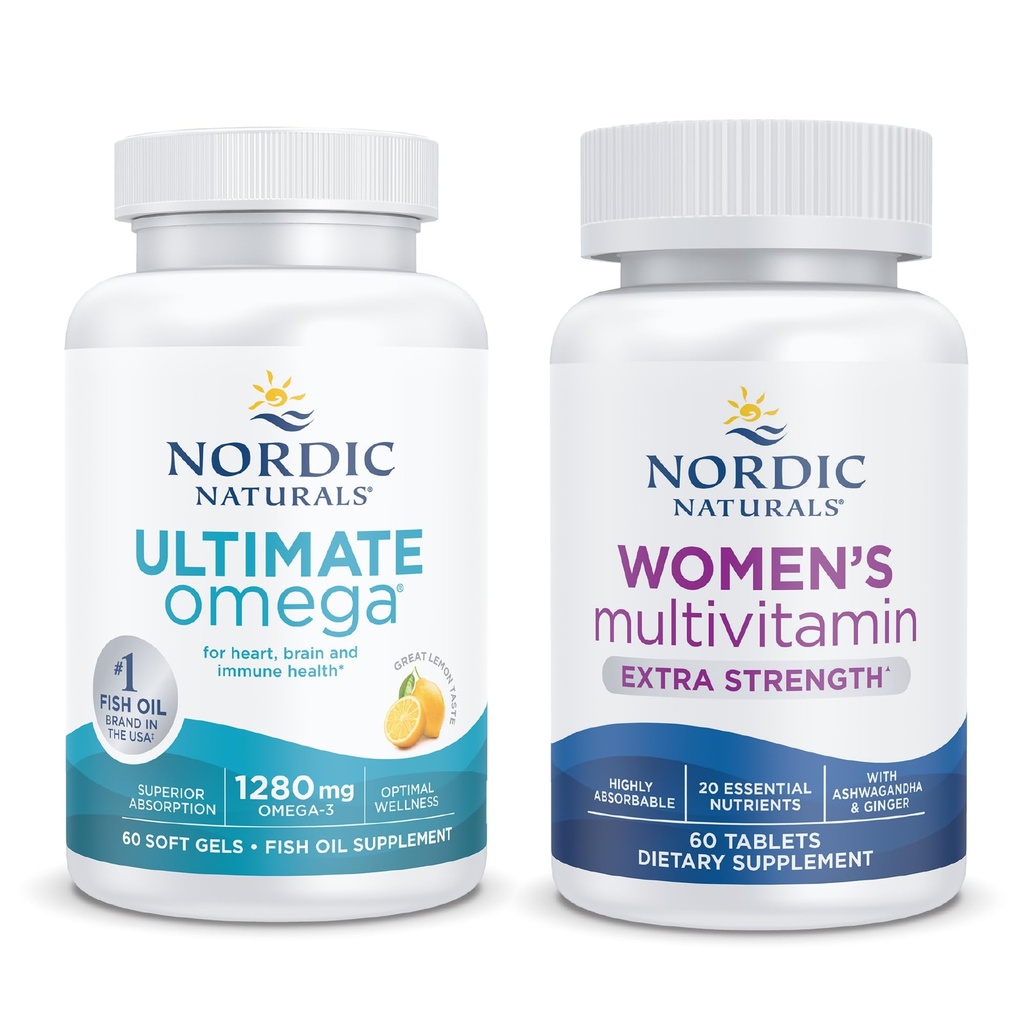 Nordic Naturals Start Pack - Women's Multivitamin Extra Strength, Ultimate Omega