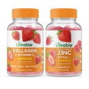 Lifeable Collagen & Vitamin C + çinko 50 mg, Gummies Sche - Great Tasting, Vitamin Supplement, Gluten Free, GMO Free, Chewable Gummy