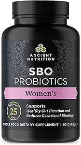 Kadınlar için Eski Beslenme Probiyotikleri, SBO Probiyotiks Women's 60ct, Digestive and Immune Support, Kadınlar için Bloating Relief, Gluten Free, Superfoods Meeting, 25 Milyar CFUs*