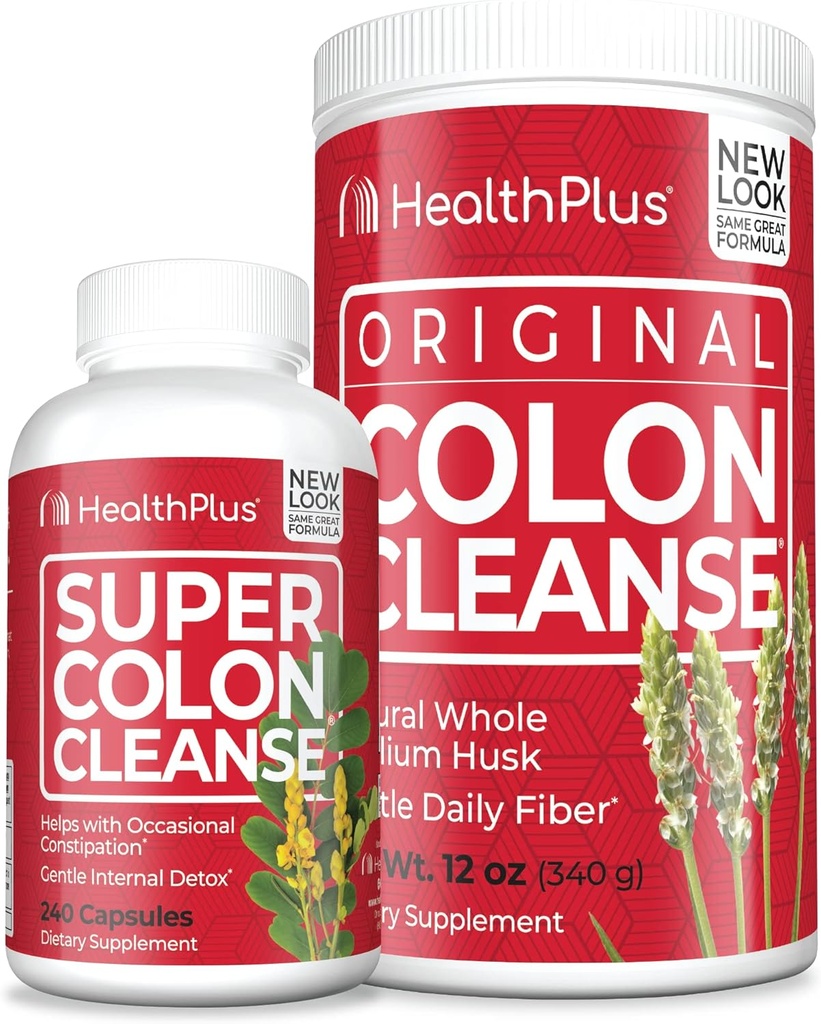 Health Plus Super Colon Cleanse (240 Capsules) & Colon Cleanse (12 Ounces/48 Hizmet)