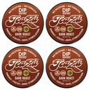 TeaZA Herbal Dip Dark Roast Pouches -Nicotine Free, Tobacco Free - Made with Green Tea Caffeine Energy Pouches (4 Pack)