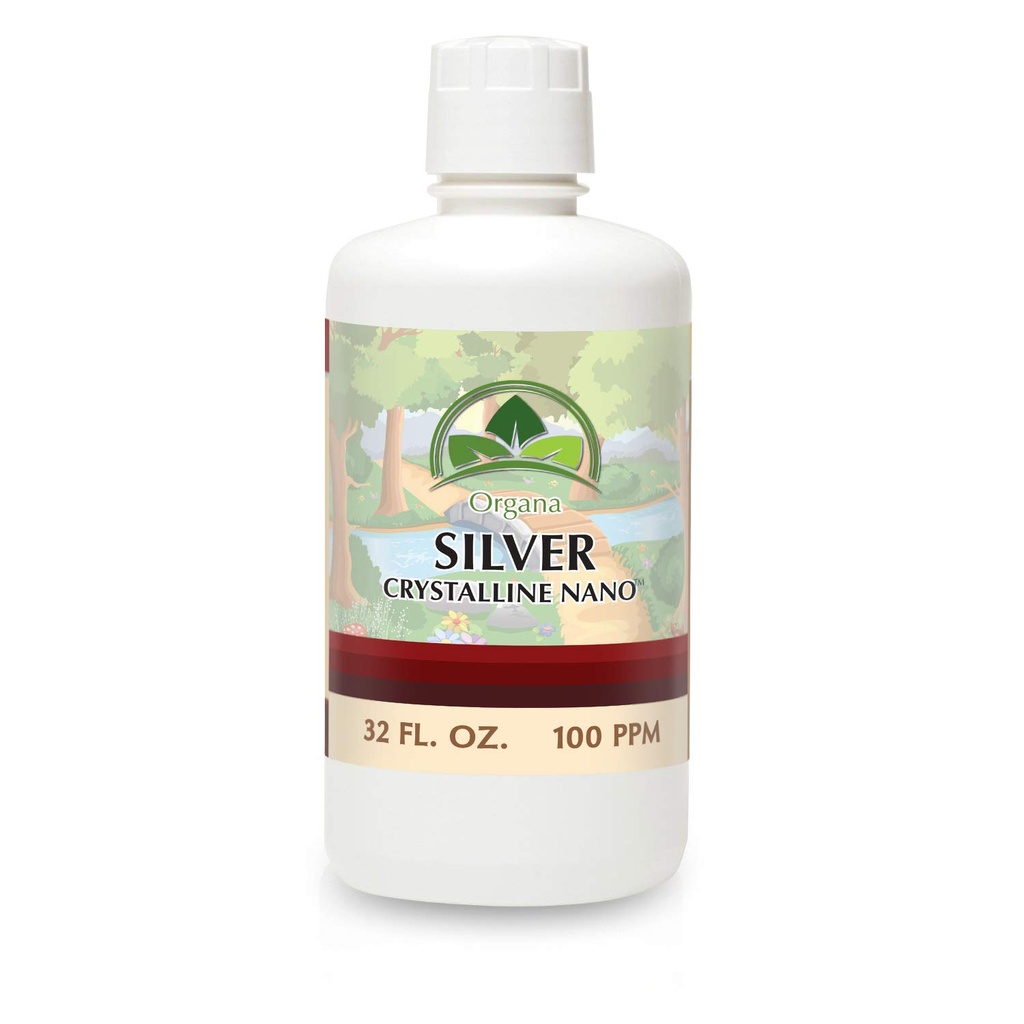 Organa Crystalline Nano Colloidal Silver - 100 PPM - 32 oz Şişe