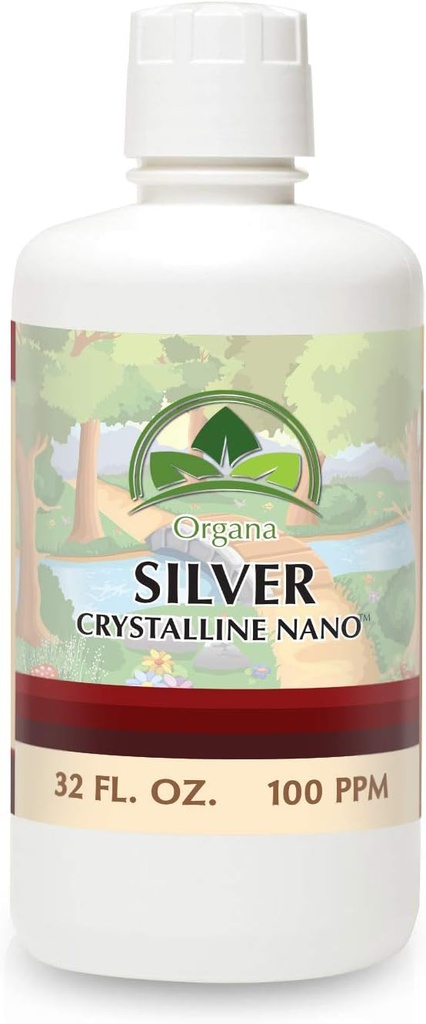 Organa Crystalline Nano Colloyal Silver - 100 PPM - μπουκάλι 32 oz