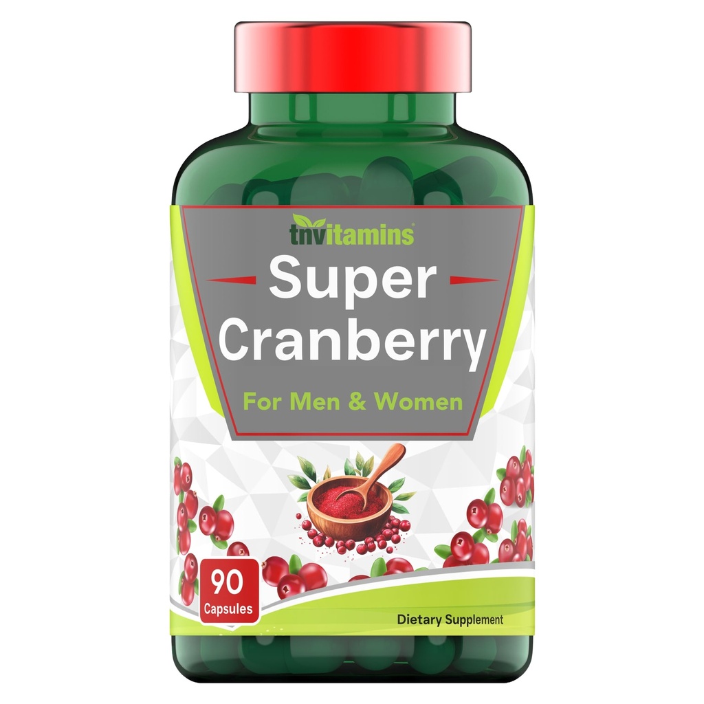 Kadınlar ve Erkekler için Cranberry Pills (30,000 MG - 90 Capsules) | Destekler Urinary Tract Health* | Cranberry Inter Supplement | Bladder & Kidney Support* | Supports Women's Health* | Antioksis