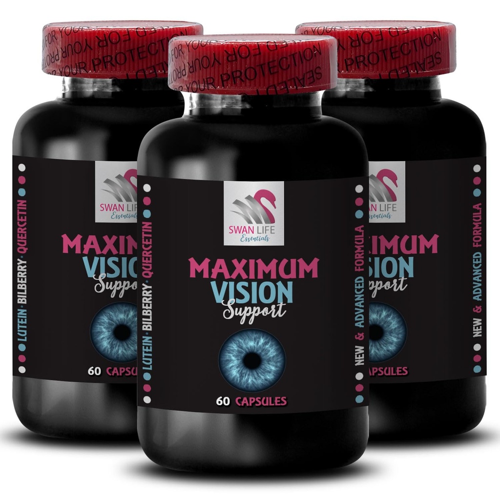 Vision boost - EYE VISION SUPPLEMENT - Focus clearer, Sharp images, Visual boost, Clearer details, Better sight, Crisp sightlines, Pure sight, Better image, Visual clarity 3 Bottle 180 Capsules