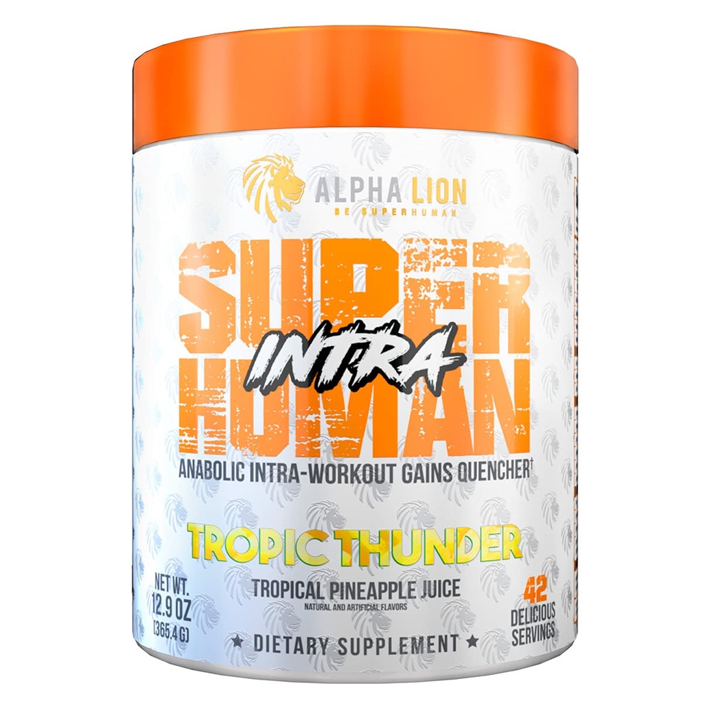 ALPHA LION Superhuman Intra Workout Toz for Men & Women, Reese Acids Drink, Muscle Recovery Supplement, BCAA Toz, Electrolytes & Hydration Mix (42 Hizmetler, Tropikal Pineapple Juice Flavor)