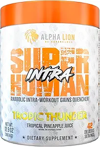 ALPHA LION Superhuman Intra Workout Toz for Men & Women, Reese Acids Drink, Muscle Recovery Supplement, BCAA Toz, Electrolytes & Hydration Mix (42 Hizmetler, Tropikal Pineapple Juice Flavor)