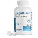 Bronson Melatonin 5 mg Fast Dissolve Peppermint Tabletleri B6 - Rahatlama, 360 Vegetarian Chewable Lozenges