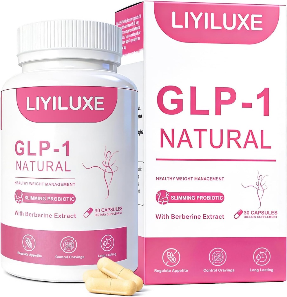 GLP-1 Natural Probiotics Supplement with Akkermansia & Berberine HCI, Metabolism, Appetite and Energy Support