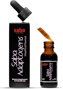 Saba Adaptogens - Süper Yoğun - Eleuthero, Ginger, Rhodiola, Ginseng, Mushroom, Ginko, Acai - Destekler Immune Response, Mood, mental Performans & Fatigue -30 Hizmetler