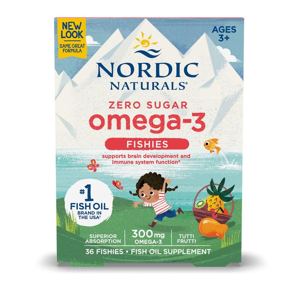 Nordic Naturals Nordic Omega-3 Balıklar, Tutti Frutti - 36 Balıklar - 300 mg Toplam Omega-3s with EPA & DHA - Sağlıklı Beyin, Mood, Vision & Immune System - Non-GMO - 36 Hizmetler