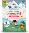 Nordic Naturals Nordic Omega-3 Fishies, Tutti Frutti - 36 Fishies - 300 mg Σύνολο Omega-3s με EPA & DHA - Υγιεινός εγκέφαλος, Mood, Vision & ανοσοποιητικό σύστημα - Μη ΓΤΟ - 36 Υπηρεσίες
