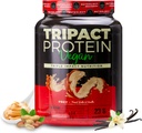 Nutrology TRIPACT Vegan Protein Tozu - Organik Pea, Rice & Riley Protein, BCAAs & Glutamine Plant-Based Mealchange Shakes for Muscle Recovery & Immunity, Peanut Butter & Vanilla, 20 Servisler