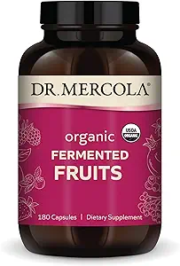 Dr. Mercola Organic Fermented Fruits, 30 Hizmetler (180 Capsules), Diyet Tamam, Destekler Immune Health, Non-GMO, Sertifikalı USDA Organik