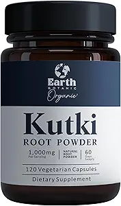Kutki Root Toz 1000 mg 120 Capsules (Picorohiza Kurrooa) 60 Days Supply