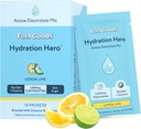 Goods Hydration Hero, 1000 mg Electrolytes Toz, Sugar Free, Magnezyum, Organik Aloe Vera, L Theanine, C & B12, GMO, Keto, Vegan, Electrolyte Packets | Lemon Lime, 15 Count