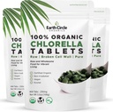 Organik Klorella Tabletleri 400 Kont | Yüksek Potency Superfood | Chlorophyll Pills% 100 Pure Green Algae | Kırık Hücre Duvarı En Az Apsiyon | Vegan, Kosher, Non-GMO | 4 Tabs per Day (3-Pack)