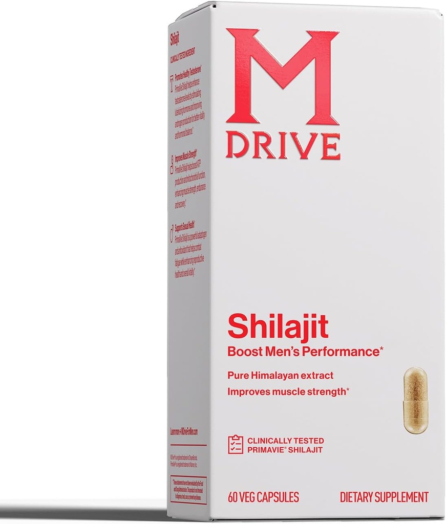Erkekler için Mdrive Shilajit Capsules | 30 Enerji Boost & Immune Desteği için Yüksek Saf PrimaVie Shilajit Capsules, 60 Shilajit Capsules