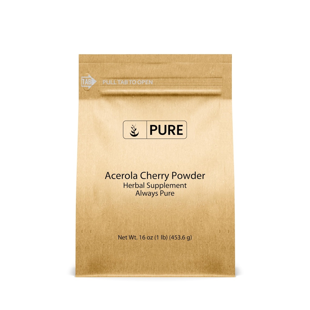 Pure Original Ingredients Acerola Cherry Powder 1lb Non-GMO, Gluten Free, Eco-Friendly Packaging