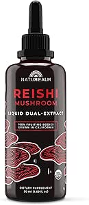 Doğasalm Reishi Mushroom Liquid Tincture Supplement – Calmness, Immune Support & Sleep Aid, Vegan, Non-GMO – Organik Meyveler, 1 Ay Supply